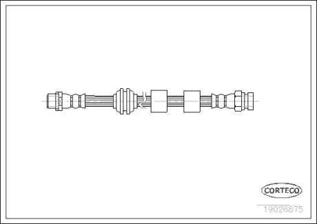 Шланг тормозной передний CORTECO 19026875
