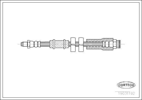 Шланг тормозной PSA JUMPER/BOXER 94- перед. лев/прав. (470мм) CORTECO 19031192