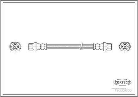 Шланг тормозной TOYOTA RAV 4 94-00 задн. лев/прав. (297мм) CORTECO 19032603