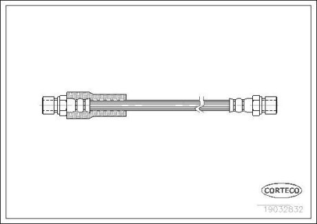Шланг тормозной VW LT -96 перед. CORTECO 19032832