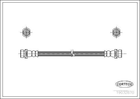 Шланг тормозной MAZDA TRIBUTE 00-08 задн. прав. (300мм) CORTECO 19032870