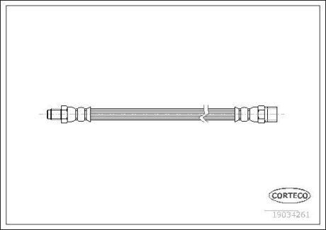Шланг тормозной MB SPRINTER 96-06 (545мм) CORTECO 19034261