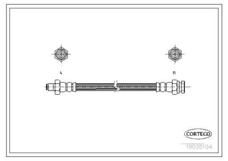 Гальмівний шланг CORTECO 19035104