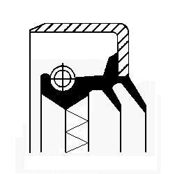 Сальник колінвалу CORTECO 19037022B