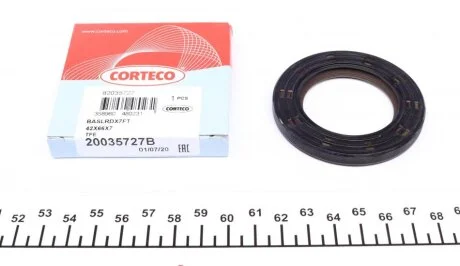 Сальник колінчастого вала пер. Citroen Berlingo, Fiat Fiorino 1.4-1.6 96-> (42x66x7) CORTECO 20035727B