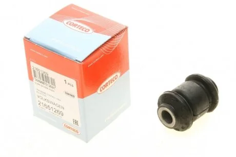 Сайлентблок переднього важеля передній AUDI A1, A3, TT, SEAT CORDOBA, CORDOBA VARIO, IBIZA II, IBIZA IV, IBIZA IV SC, IBIZA IV ST, INCA, LEON, MII, TOLEDO I, TOLEDO II, SKODA CITIGO 08.83- CORTECO 21651269