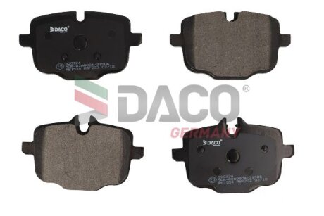 Комплект гальмівних накладок, дискове гальмо DACO Germany 320324