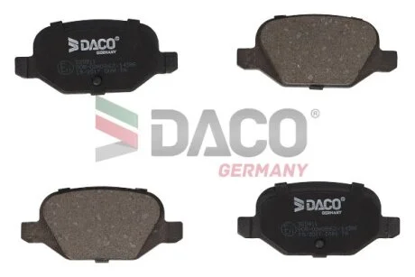 Комплект гальмівних накладок, дискове гальмо DACO Germany 320911