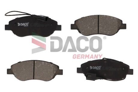 Комплект гальмівних накладок, дискове гальмо DACO Germany 320914