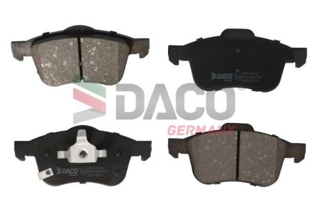 Комплект гальмівних накладок, дискове гальмо DACO Germany 320916