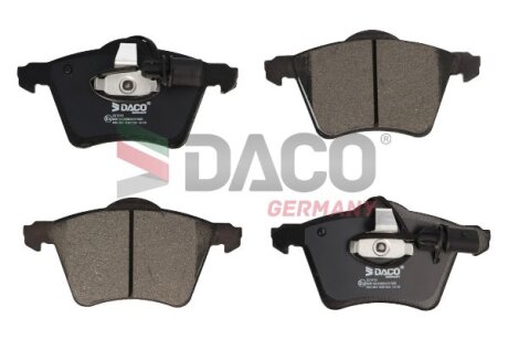 Комплект гальмівних накладок, дискове гальмо DACO Germany 321010