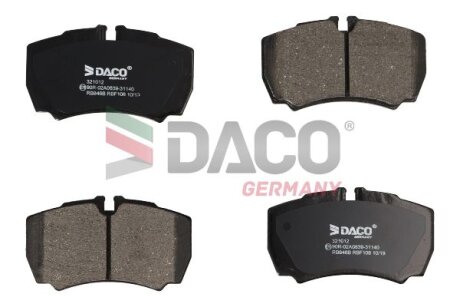 Гальмiвнi колодки зад DACO Germany 321012