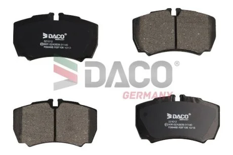 Гальмiвнi колодки зад DACO Germany 321012