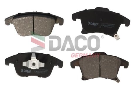 Комплект гальмівних накладок, дискове гальмо DACO Germany 321016