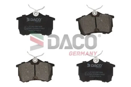 Комплект гальмівних накладок, дискове гальмо DACO Germany 321203