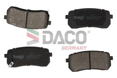 Комплект гальмівних накладок, дискове гальмо DACO Germany 321724