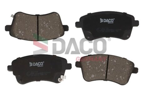 Комплект гальмівних накладок, дискове гальмо DACO Germany 321729