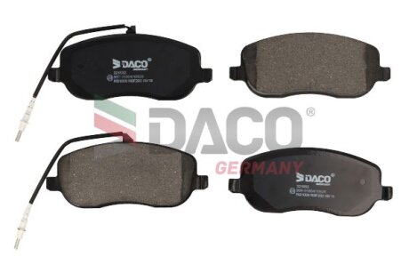 Комплект гальмівних накладок, дискове гальмо DACO Germany 321952