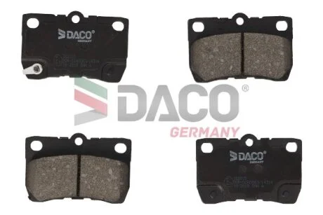 Комплект гальмівних накладок, дискове гальмо DACO Germany 322015