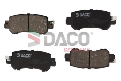 Комплект гальмівних накладок, дискове гальмо DACO Germany 322249