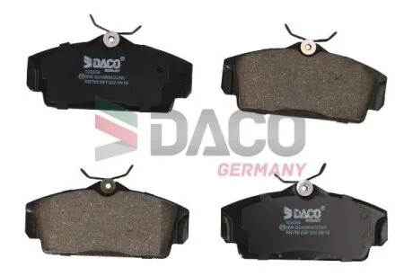 Комплект гальмівних накладок, дискове гальмо DACO Germany 322254