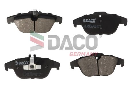 Комплект гальмівних накладок, дискове гальмо DACO Germany 322344