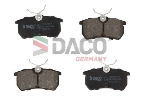 Комплект гальмівних накладок, дискове гальмо DACO Germany 322550
