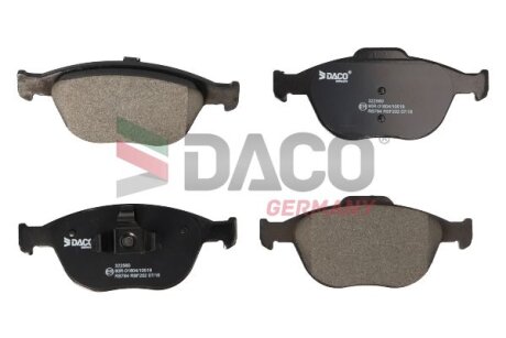 Комплект гальмівних накладок, дискове гальмо DACO Germany 322560