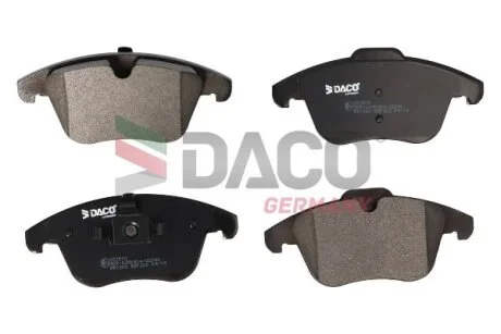 Комплект гальмівних накладок, дискове гальмо DACO Germany 322570