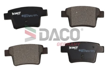 Комплект гальмівних накладок, дискове гальмо DACO Germany 322573