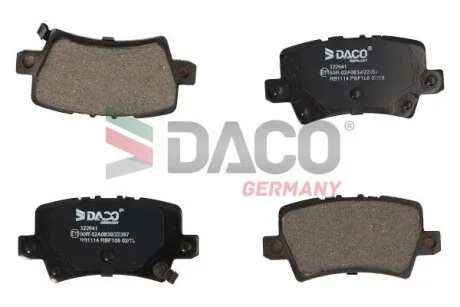 Колодки ЗАД торм DACO Germany 322641