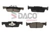 Комплект гальмівних накладок, дискове гальмо DACO Germany 323032 (фото 1)