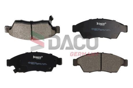 Комплект гальмівних накладок, дискове гальмо DACO Germany 323703