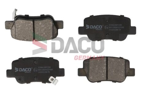 Колодки ЗАД торм DACO Germany 323904