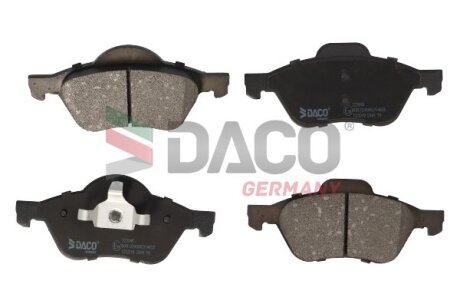Комплект гальмівних накладок, дискове гальмо DACO Germany 323948
