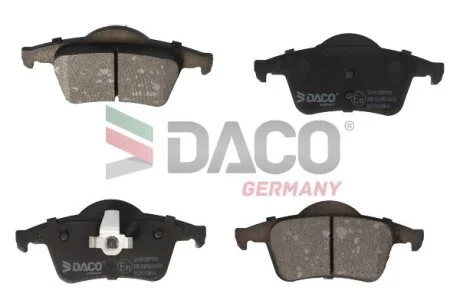 Комплект гальмівних накладок, дискове гальмо DACO Germany 324110