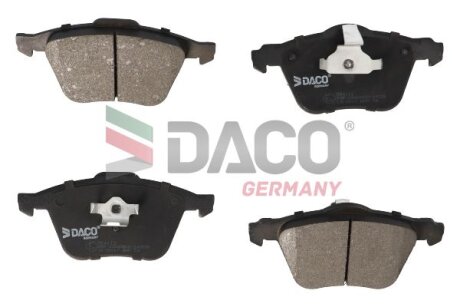 Комплект гальмівних накладок, дискове гальмо DACO Germany 324112