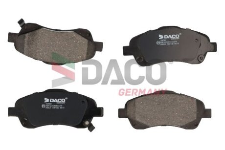Комплект гальмівних накладок, дискове гальмо DACO Germany 324562