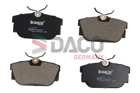 Комплект гальмівних накладок, дискове гальмо DACO Germany 324732