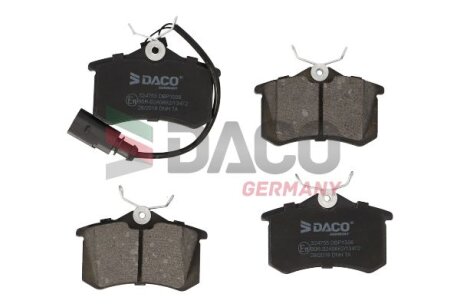 Колодки гальмівні VW SHARAN 00- DACO Germany 324755