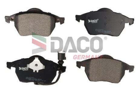 Комплект гальмівних накладок, дискове гальмо DACO Germany 324757