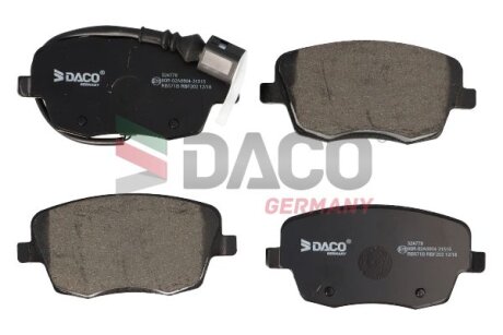 Колодки гальмівні перед. SKODA FABIA, SEAT IBIZA, VW POLO 01- DACO Germany 324779