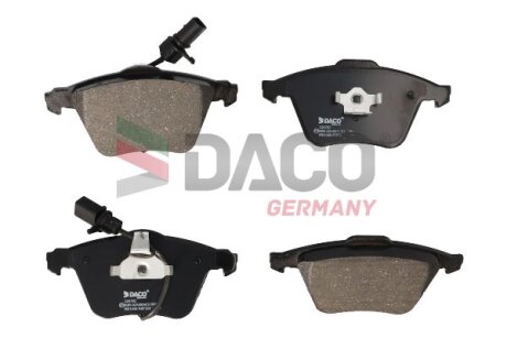 Комплект гальмівних накладок, дискове гальмо DACO Germany 324782