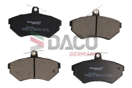 Комплект гальмівних накладок, дискове гальмо DACO Germany 329966