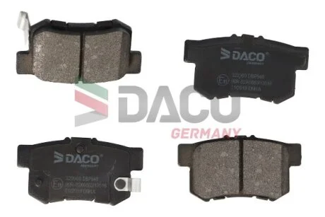 Комплект гальмівних накладок, дискове гальмо DACO Germany 329980