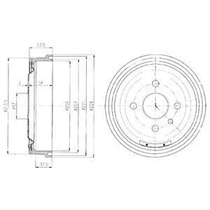 Гальмiвнi барабани Delphi BF151