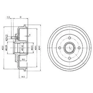 Барабан тормозной FORD FOCUS -04 (в упак. 1 шт.) Delphi BF402