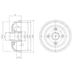 Гальмівний барабан Delphi BF471