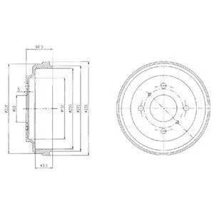 Барабан тормозной NISSAN ALMERA 00- 1.5 (в упак. 1 шт.) Delphi BF481