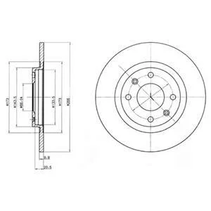 Диск тормозной PEUGEOT 305, 405 передн. (комл. 2шт) Delphi BG2308